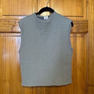 Abercrombie Textured Sleeveless Top in Green
